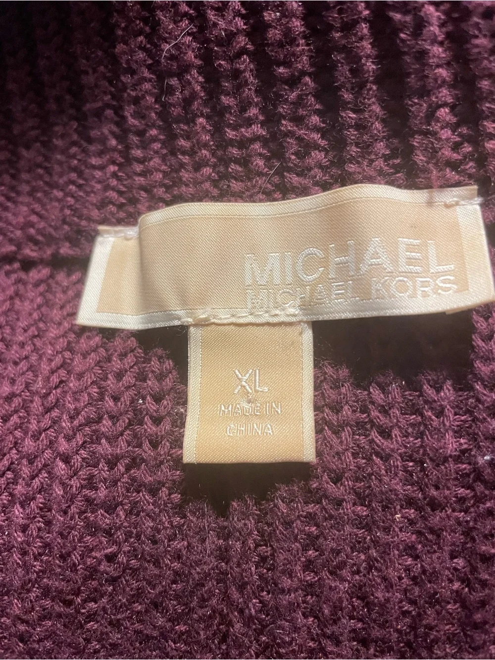 Michael Kors Ribbed Knit Sweater Vest in Wine